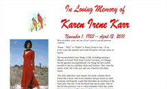 Desktop Screenshot of karenkarr.tarrani.com
